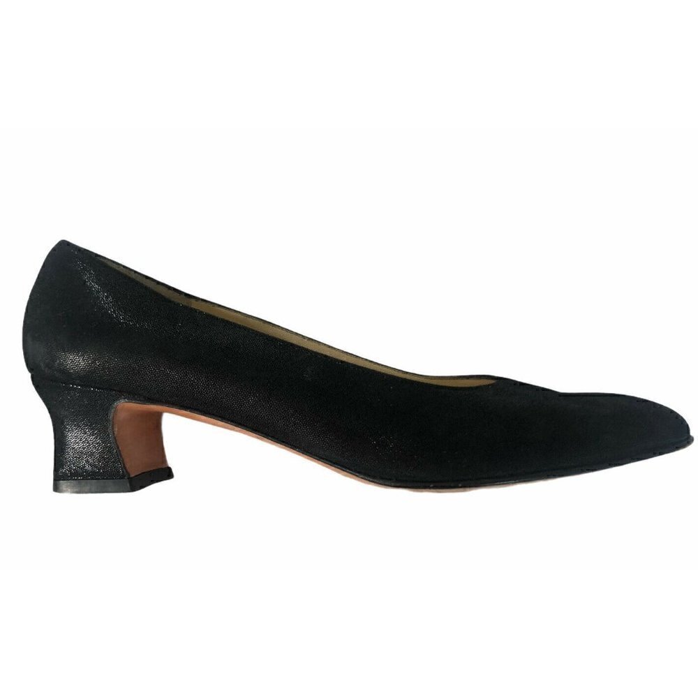 Salvatore Ferragamo Black Sparkle 2" Heels 6.5 AAA - Picture 8 of 12